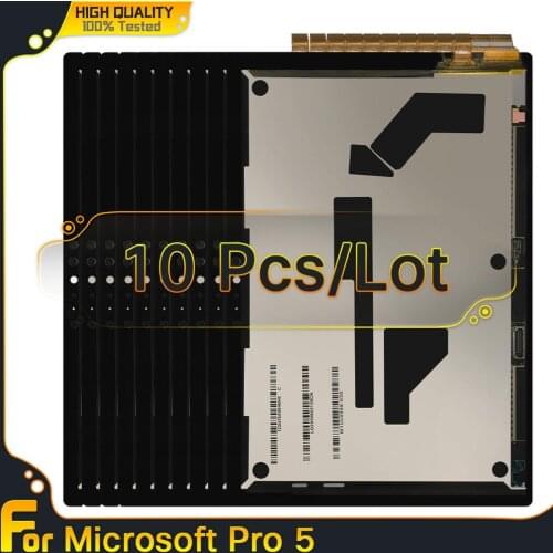 10Pcs LCD With Board For Microsoft Surface Pro 5 1796 LP123WQ1(SP) Pro 6 LCD Display Touch Screen Digitizer Assembly Replacement