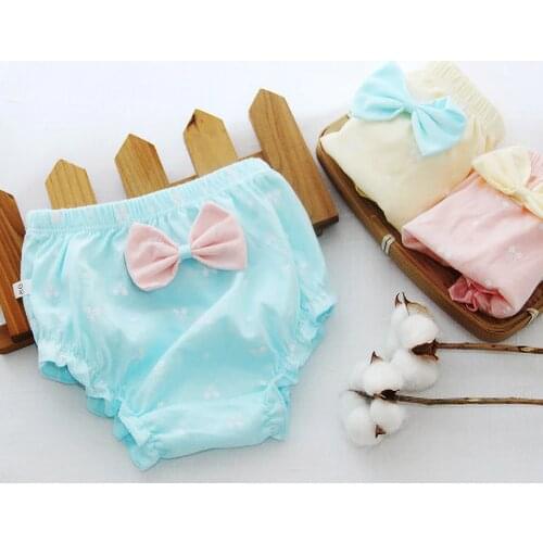 100%cotton Soft baby girls underwear kids sweet princess underwear Bowknot baby panties for girls baby underpanties Briefs