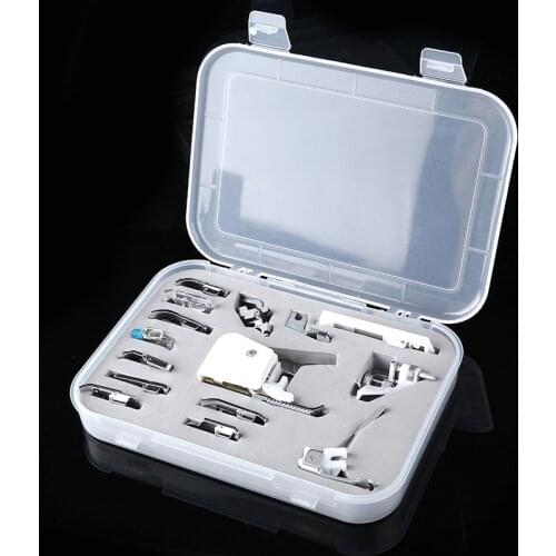 15 Pcs Cutter Overlock Sewing Machine Presser Foot Feet Attachment For All Low Shank Singer Household Sewing Tools