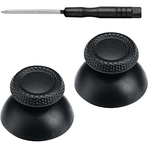 2pcs Black Original Joystick Thumb Stick Thumb Grip Caps Mushroom Cap for Dualsense PS5 Wireless Controller