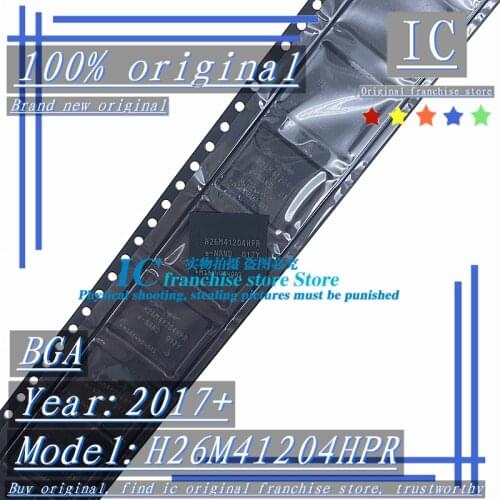 2020+100% Brand new original 1PCS-10PCS H26M41204HPR BGA EMMC Memory chip
