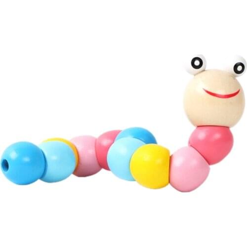 N7ME 3D Creative Twisting Caterpillar Baby Toy Sensory Blocks Early Educational Toy