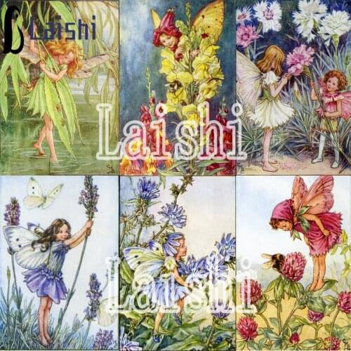 Diamond Painting Lavender, chrysanthemum and other series of flower fairies fairy tale 5D Diamond Embroidery diamond Mosaic Sale
