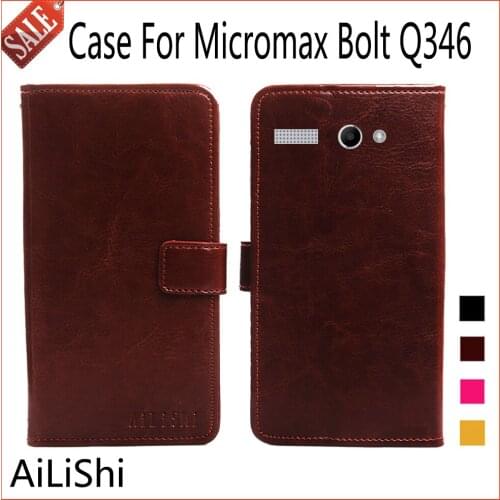 AiLiShi For Micromax Bolt Q346 Case Luxury PU Wallet Bolt Q346 Micromax Leather Case Flip Phone Bag With Card Slot