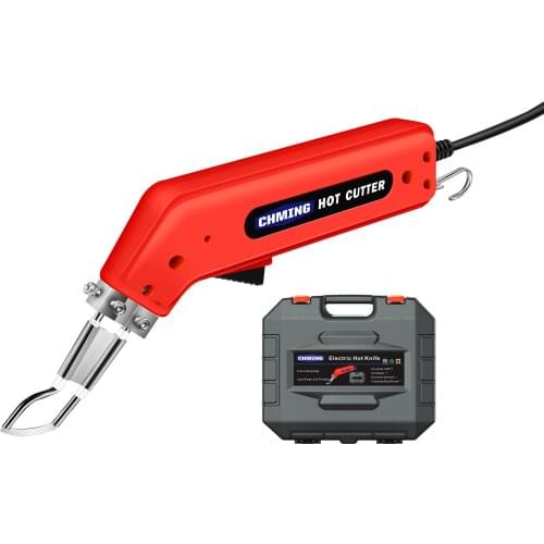 CHMING 110V 60W Hot Knife Fabric Electric Rope Heat Cutter Sealer Healing Cloth Webbing Nylon Cord R-Type Blade Portable