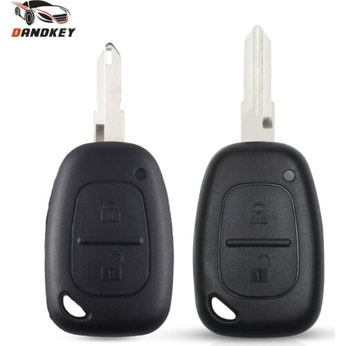 Dandkey 2 Button Remote Car Key Shell Cover Fob Case For Vauxhall Opel Vivaro For Renault Movano Trafic Kangoo Blank Uncut Blade