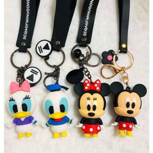 Disney Mickey Donald Duck Anime Action Figure Model PVC Collection Cartoon Figures Toys Keychain Unisex Gifts