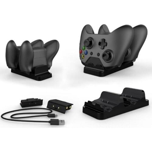 For Xbox Dual Battery Charging Kit Quick Charging Charging Set Charger With 2 Rechargeable Battery For XBOX ONE Original Handle