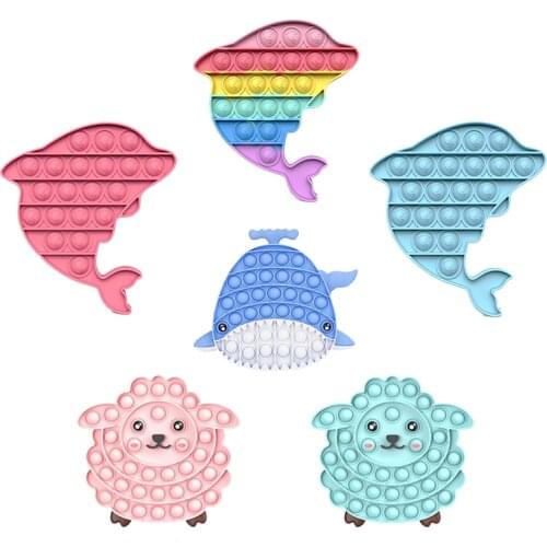 Push Bubble Sensory Po Fidget Toy Box Squishy Figet Stress Reliever Toys Adult Child Funny Anti Stress Push Reliver Poppush