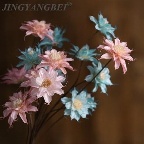 DIY 50cm Artificial Dried flower Galsang Flowers Single branch dried natural flower wedding decoration for home party office