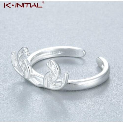 Kinitial Fashion Animal Jewelry Rings Cute Deer Antler Rings Opener Ring for Women Girl Valentine Christmas Gifts anillos mujer