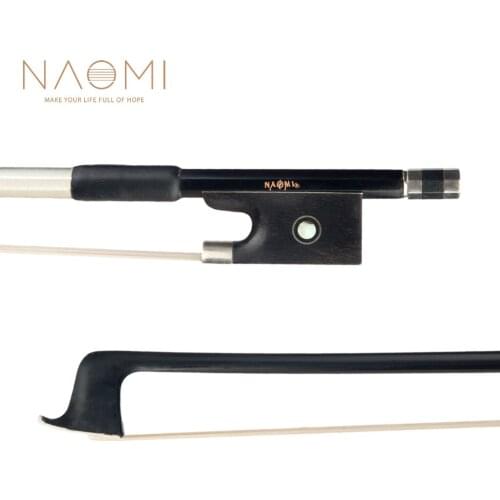 NAOMI 4/4 Size Carbon Fiber Violin BOW Good Quality Ebony Frog Violin Bow New Violin Parts Accessories