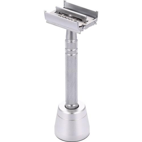 YINTAL Mens Brass Classic Double-sided Manual Razor Long Handle Safety Razors Shaving Razor Set Can Be Customized