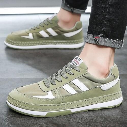 Mens Shoes 2021 New Spring And Summer Comfortable Sports Shoes Breathable Basic Flat Running Shoes Lace-Up Casual Shoes