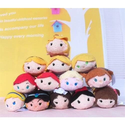 DISNEY TSUM TSUM Princess Series Stuffed Plush Toys Soft Kawaii Snow White Rapunezl Elsa Plush Pendant Gifts for Kids Girls