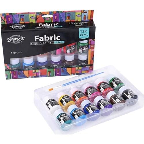 12 Colors Acrylic Paint Set Color Paint For Fabric Glass Liquid Drawing Painting For Kids Art Supplies