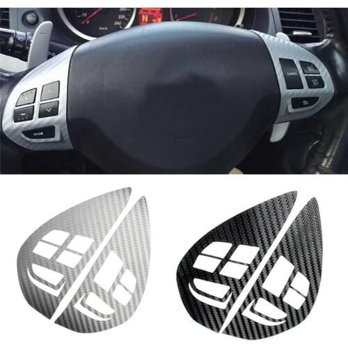 Audio Cruise Control Button Steering Wheel Switch Button Sticker Cover Trim For Mitsubishi ASX Lancer Outlander RVR Pajero Sport