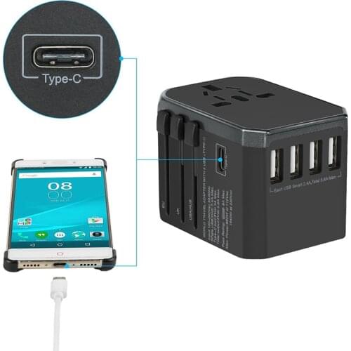 Usb type c wall charger adapter universal dual travel power adapter for US UK EU AU wall Electric Plugs Sockets Converter iphone