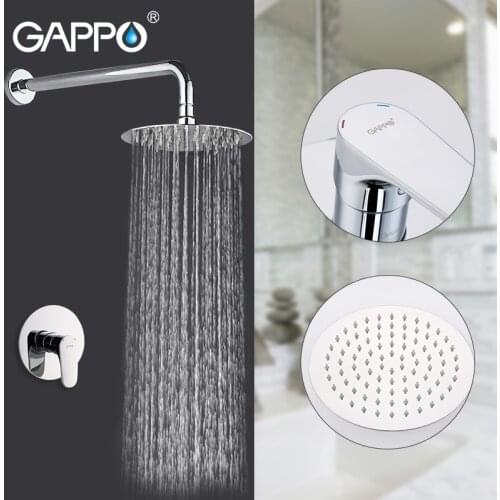 GAPPO Wall bathroom shower faucet set bronze rainfall shower faucet chrome bathtub faucet tap waterfall head Bath Shower GA7101