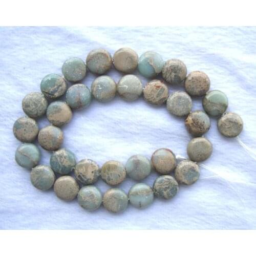 Natural Lizardite Flat Coin 12mm Loose Beads For Jewelry Making DIY Bracelet Necklace Earrings
