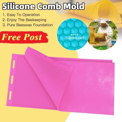 2PCS Rubber Beeswax Foundation Press Sheet Mould Beekeeping Supplies Equipment Beehive Basis Press Sheet Mould Bee Hive Tools