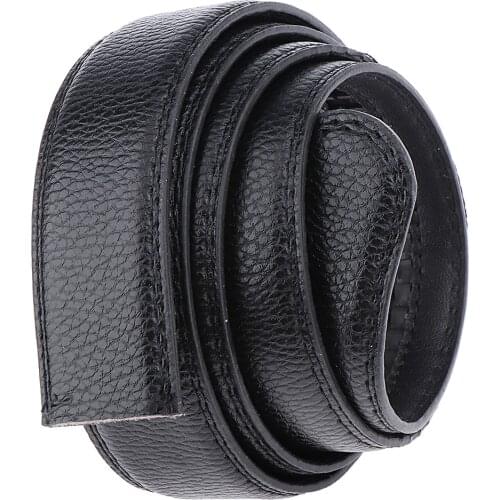 Mens Automatic Ratchet Belt Replacement Waist Straps, without Buckle, Black 115 cm x 3,6 cm