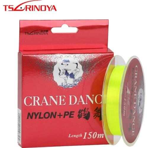 TSURINOYA CRANE DANCE Nylon+PE Fishing Line 150m Sink Tip Floating Line Monofilament Main Line Durable Fishing Wire