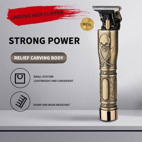 Salon Haircut Home Use DIY Hair Trimmer 0mm 1500mAh Cordless Close Cutting T Blade Trimmer For Men Hairdressers Machines