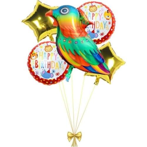 5pcs Happiness Bird Foil Balloons Animal Party Decoration Ballons Birthday Party Decoration Kids Home Supplies Childrens Toy