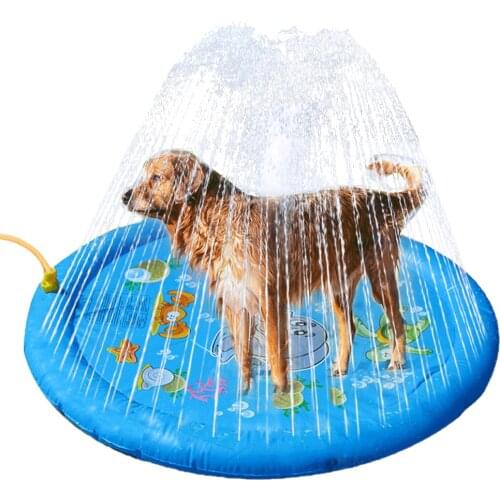 Splash Sprinkler Pad Children Water Sprinkler Pad Thickened Wading Pool Outdoor Splash Play Mat for Dogs Kids Summer Outdoor Toy