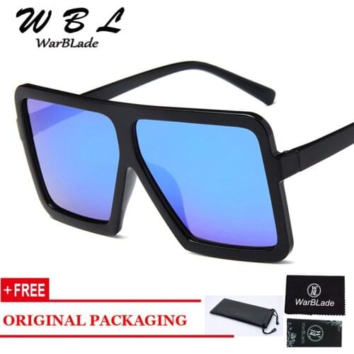 WarBLade 2019 Oversize Square Sunglasses Vintage Brand Designer Gradient Lens Shades Women Sun Glasses Men Big Frame Glasses