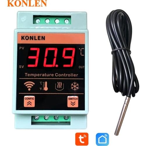 WIFI Tuya Temperature Sensor Relay Controller Digital Thermometer Monitor Alarm Green House Remote Control Thermostat Smart Life