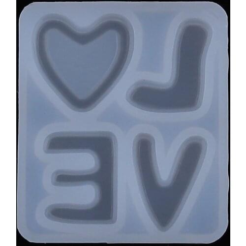 Diy Mirror Crystal Epoxy Mold LOVE Silicone Jewelry Ornaments Epoxy Resin Crystal Handmade