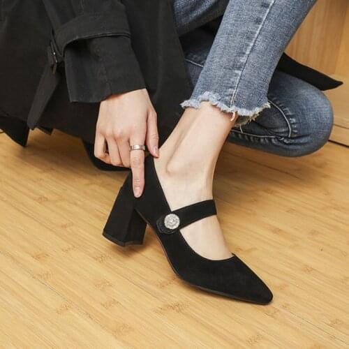 Bridal Wedding Sweet Lolita Girls Red Black Buckle Decoration Casual Mary Janes Platform Shoes Women Gothic Style High Heel F103