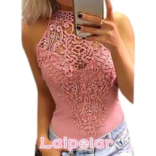 Body Lace Bodysuits Women Rompers Femme Sexy Summer Jumsuit Bodycon Sleeveless Bodysuit Feminino Hollow Out Overalls GV777