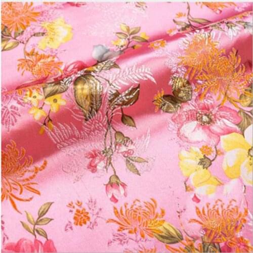 100cm*140cm wide simulation silk brocade dress antique cheongsam satin cloth packaging cloth flowers satin print cloth