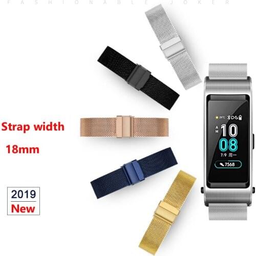 18MM wristband bracelet for Huawei TalkBand B5 Stainless Steel Replacement strap for huawei watch 1/honor watch S1 Accessories
