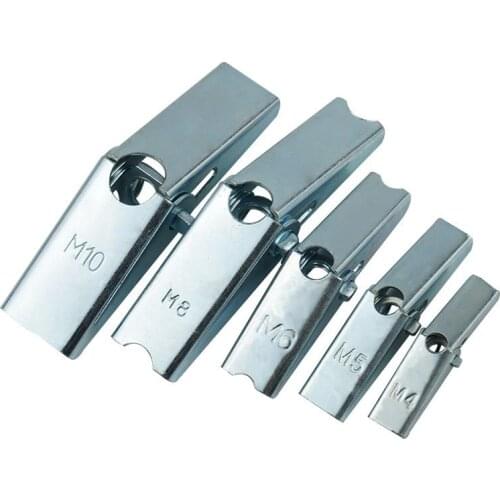 2-10pcs Metal Spring toggle Wing Toggle Anchor M4 M5 M6 M8 M10 Plasterboard hollow wall cavity fixing bolt Hardware Fasteners