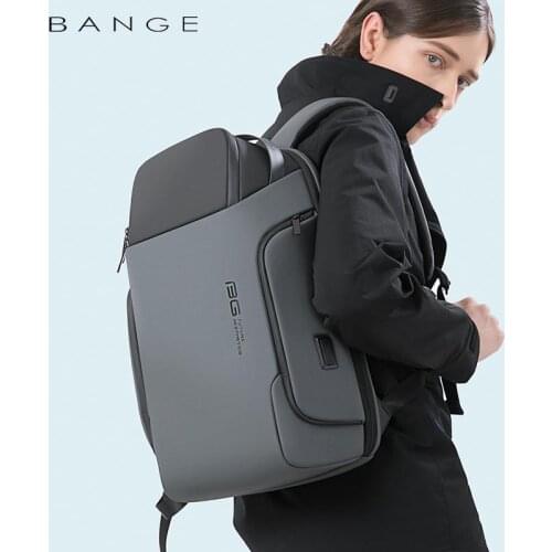 2021BANGE NEW Shell Design Anti-thief TSA Lock Men Backpack Waterproof 15.6 inch Laptop Bag Man Travel Bag With USB Charging