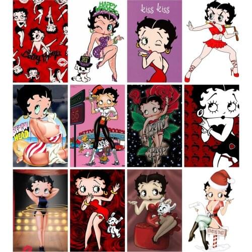 5D Cartoons Diamond Painting Street Full Square&Round Diamond Embroidery Mosaic Landscape Home Decorations