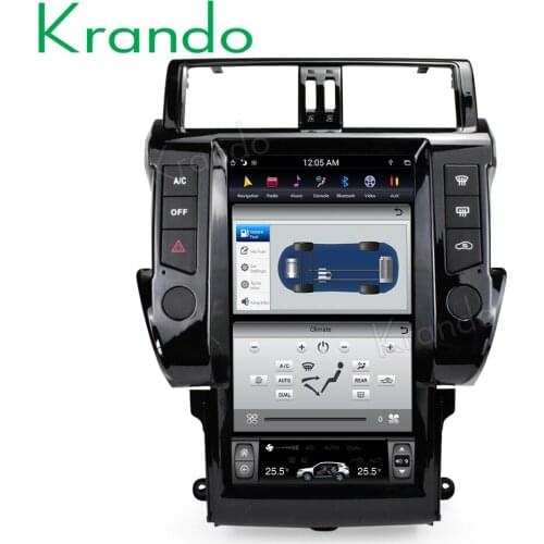 Krando Android 9.0 13.6" Car stereo with screen receiver autoradio bluetooth radio 1 din andriod for Toyota Prado 2014-2016