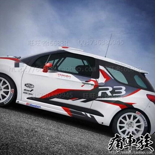 Car stickers For Citroen DS3 R3 body appearance decoration stickers DS3 R3 racing modified film