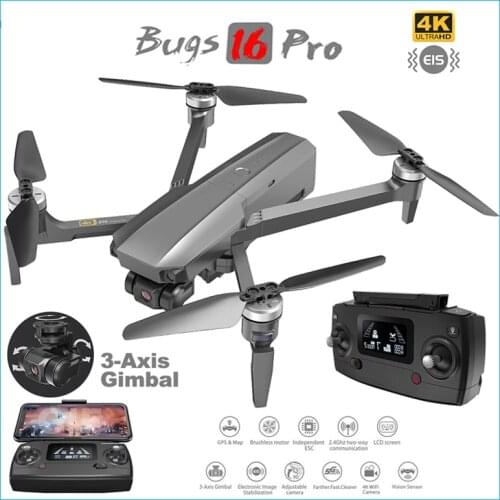 MJX Bugs B16 PRO B16 Pro With 4K Camera Drone Three-axis Gimbal EIS Anti-shake Professional FPV Drone VS SG906 Max F11 pro Dron