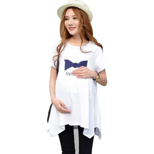 Maternity T-shirt New Maternity Clothing Pregnancy Clothes Printing Pregnant Tops Cotton Fashion Pregnant Women Tee Tshirt