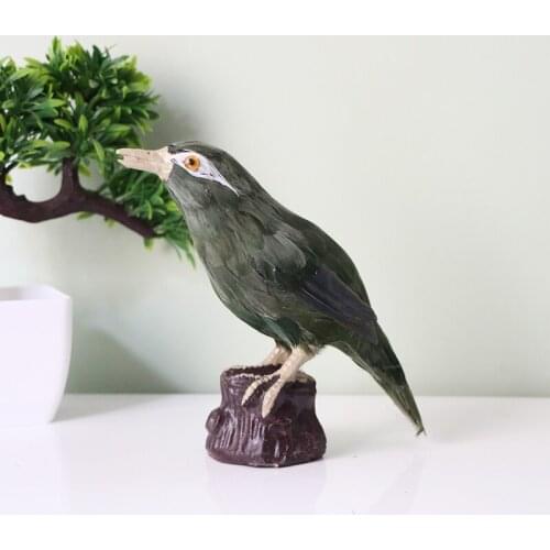 Artificial Bird Lifelike Throstle Realsitic Animal Figure Miniature Statue Home Shelf Garden Decoration Ornaments Gift Toy Props
