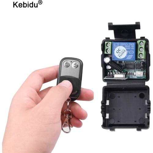 Kebidu 433Mhz Wireless Remote Control Switch DC 12V 10A 1CH relay Receiver Module and RF Transmitter 433 Mhz Remote Controls