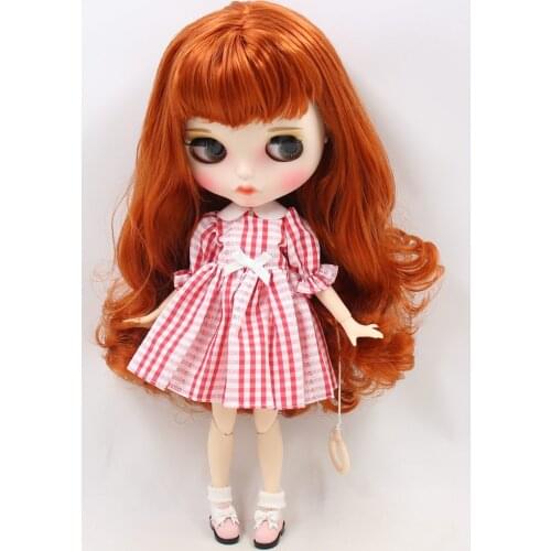 ICY DBS Blyth Doll No.BL1207 Ginger hair Carved lips Matte face Joint body 1/6 bjd ob24 ainme girl