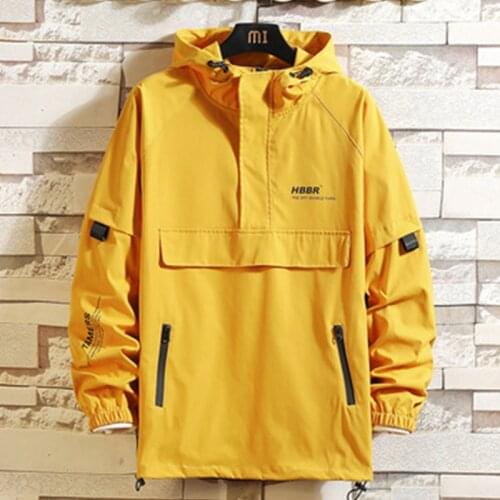 Men Hoodes Jackets Streetwear Autumn Man Loose Casual Outwear Coats Hip Hop Mens Windbreaker Japanese Jacket Oversized Man Tops