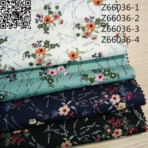 Small floral garment fabric 100% cotton poplin, woven textile, 40*40, 133*72, plant printing garment fabric, pure cotton bedding