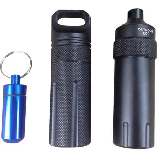 Mini Capsule Survival Seal Trunk Waterproof Hike Box Container Bottle Holder Storage Camp Medicine Match Pill Case Outdoor Tools